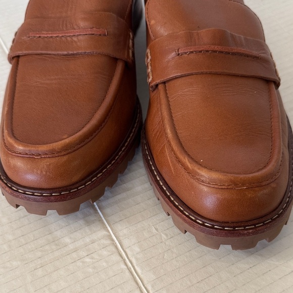 Madewell Corinne Lugsole Penny Loafers Sz 9.5 Business Casual Preppy Leather - Picture 10 of 13